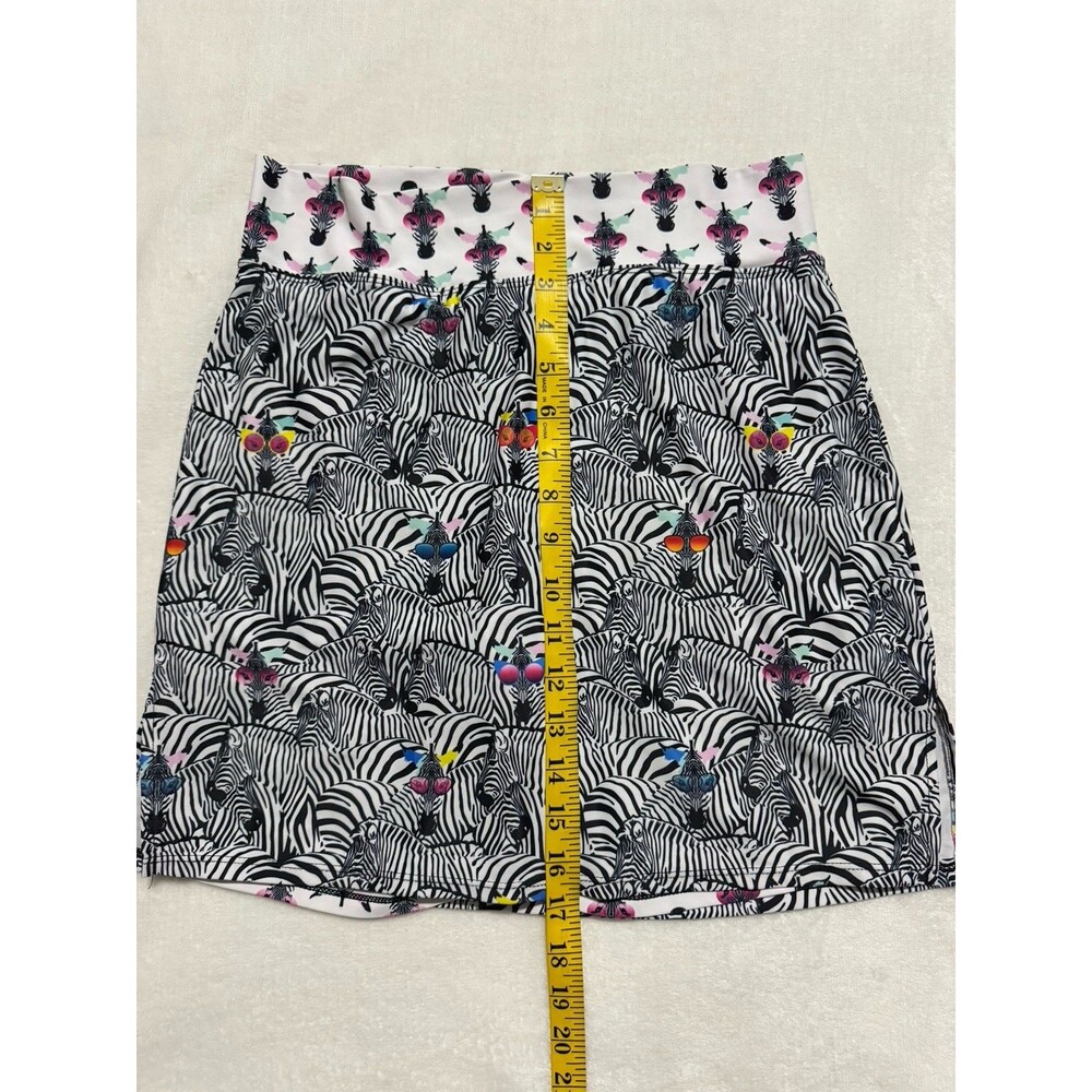 SkortObsession Skort Size Small Zebra Multicolor Athletic Print Fun Whimsical - Picture 3 of 7